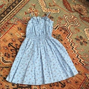 Janie and Jack Light Blue Floral Dress